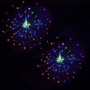 2 Guirlandes Lumineuses Solaires &Agrave; Led En Forme D'&eacute;toile, Compos&eacute;es De 200 Led Et De 40 Branches, Pour La D&eacute;coration Int&eacute;rieure Et Ext&eacute;rieure. - Neuf