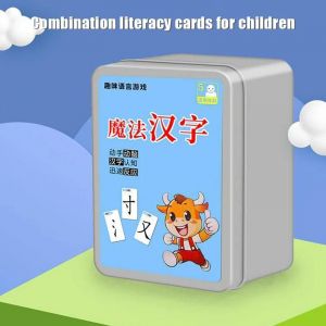 Magie Caract&egrave;res Chinois Puzzle Carte Radical Radical Combinaison Alphab&eacute;tisation Carte Jeu de soci&eacute;t&eacute; multijoueur Jeu parent-enfant Nouveau - Neuf