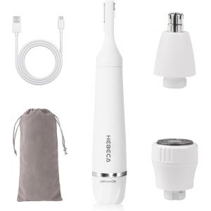 &Eacute;pilation Du Visage Pour Femme, Tondeuse &Eacute;lectrique 3 En 1 Pour Sourcils, Oreilles, Nez Et Poils Du Visage Humides/Secs, &Eacute;tanche Et Rechargeable, Indolore, Tondeuse Portable Pour Voyage - Neuf