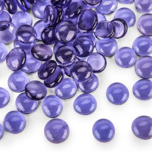 Mevronisshop-450 G - 80 &Agrave; 100 Pi&egrave;ces De Galets En Verre Violet - Pierres D&eacute;coratives En Verre - Mancala - Pierres D&eacute;coratives Pour Enfants - Pour Bricolage - 1,7 &Agrave; 1,9 Cm - Neuf