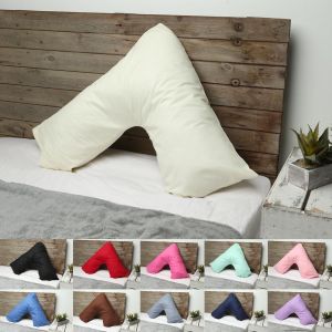 Coussin Orthop&eacute;dique En Forme De V Pour Le Cou, Le Dos Et Les &Eacute;paules, Coussin D'allaitement De Grossesse, Coussin D'allaitement Pour Tout Le Corps, Coussin D'allaitement Avec Housse (Fuchia) - Neuf