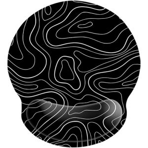 Tapis de Souris avec Support de Poignet, Tapis de Souris Ergonomique avec Coussin Repose-Poignet en Mousse &agrave; m&eacute;moire de Forme, Base en Caoutchouc antid&eacute;rapant, Tapis de Souris de Jeu pour o - Neuf