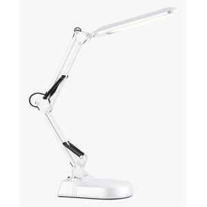 Eryi-- Lampe De Bureau Led 10w Articulée | 3 Températures De Lumière 3000-4000-6000k | Tactile Pour Enfants Et Bureau, Métal (Blanc) - Neuf