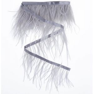 2 M De Plumes Franges Plumes D'autruche Vêtements Pour Femmes Accessoires De Costume 8 10 Cm Plumes Naturelles Franges Ruban Pour Robe Couture Décoration Décoration De Mariage,Gris Clair - Neuf