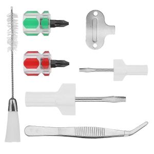 Kit De Nettoyage De Machine &Agrave; Coudre 7 Pi&egrave;ces,Pince &Agrave; &Eacute;piler,Brosse &Agrave; Charpie &Agrave; Double T&ecirc;te - Neuf