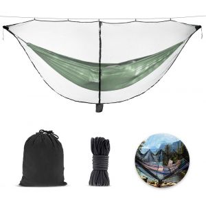 Ulteronixshop-Hamac De Camping Avec Moustiquaire, Camping Avec Moustiquaire Fermeture &Eacute;clair Double Face Protection &Agrave; 360&deg; Anti-Insecte De Voyage Pour Jardin, Ext&eacute;rieur (Ne Contient Pas Hamac) (Noir) - Neuf