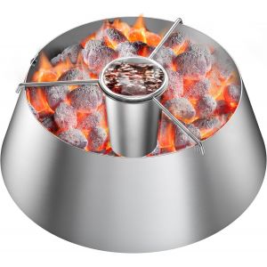 Ulteronixshop-Onlyfire Paniers &agrave; Charbon de Bois avec Gobelet en Inox, Char Basket en Acier Inoxydable, Accessoire pour Weber Barbeque &agrave; Charbon Kettle 47, 57 et 67 cm - Neuf