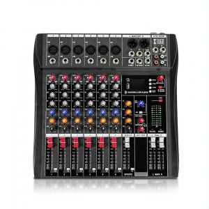 Table De Mixage 6 Canaux Avec Alimentation 48V Connexion Bluetooth USB MP3 YONIS - Neuf