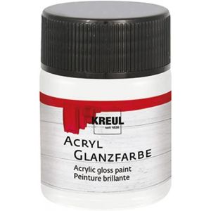 Peinture, 50 Ml Verre Blanc, Peinture Acrylique Brillante Et Lisse Pour Peindre Et Bricoler, À Base D'eau, Résistante À La Salive, Séchage Rapide Et Opaque, White, Set De 50 Pièces - Neuf
