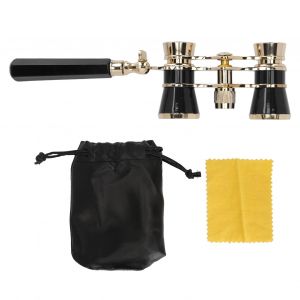 Lunettes D'opéRa Jumelles Avec PoignéE 3x25, Lunettes De ThéâTre Portables En MéTal Pour Regarder Des Drames Sur ScèNe, Des Performances Artistiques Noires - Neuf