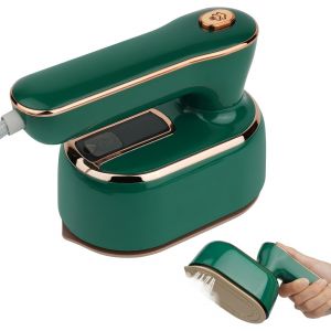 Fer &Agrave; Vapeur Mini, 1000W Mini Fer &Agrave; Vapeur Portable Fer &Agrave; Vapeur De M&eacute;nage Portable Fer &Agrave; Vapeur Pliable, Fer &Agrave; Repasser De Voyage Pour La Maison Et Les Voyages, 20S De Chauffage Rapide-Vert - Neuf