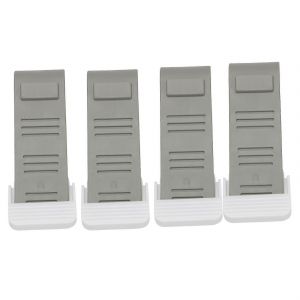 Butée de porte en caoutchouc,cale d'arrêt de porte avec support de porte,fonctionne avec toutes les surfaces de sol (4 pièces,gris) - Neuf