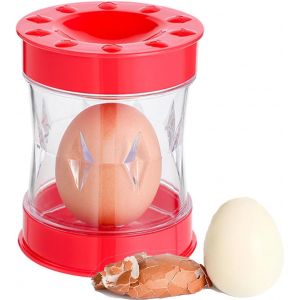 &Eacute;plucheur D'?ufs &Agrave; Manivelle-Outil Facile &Agrave; Enlever Des Coquilles D'?ufs Durs-Gadget De Cuisine (Rouge) - Neuf