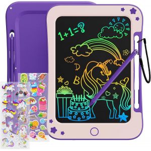 KALANKA-Tablette Dessin Enfant Jouets Enfant 3 4 5 6 7 Ans Garçon Fille,Tablette d'écriture LCD 8,5 Pouces Ardoise Magique,éducatifs Jouet Cadeaux d'anniversaire de Noël pour Enfants (Violet) - Neuf