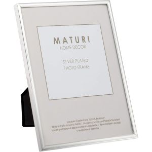 CMWX-13 x 18 cm Cadre Photo Bord Fin Plaqué Argent, 5 x 7 pouces - Neuf