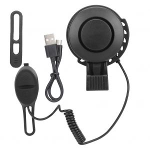Klaxon De Velo Etanche Et Reglable, Accessoire De Cyclisme A 4 Voix, Noir - Neuf