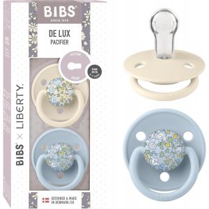 Colour Liberty T&eacute;tine. Lot De 2 Sucettes. Sans Bisph&eacute;nol A,T&eacute;terelle Ronde. Silicone,Fabriqu&eacute; Au Danemark,Taille Unique (0-36 Mois),Eloise Baby Blue - Neuf