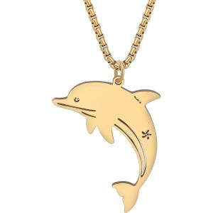 Kal-Collier De Tortue De Mer En Acier Inoxydable Meduse Collier De Crabe Dauphin Requin Pour Femmes Filles Cadeaux Et Bijoux De Collier D&eacute;licats. - Neuf