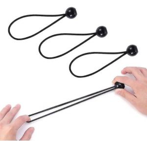 Lot De 4 Clips Pour Bâche De Camping Et 10 Cordons Élastiques - Sécurisez Votre Équipement Pour Les Aventures En Plein Air ! - Neuf