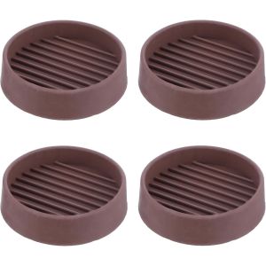 Lot De 4 Patins Ronds En Caoutchouc Antidérapants Pour Meubles-5,1 X 5,1 Cm-Pieds De Meubles Antidérapants-Dessous De Verre-Butée De Sol-Protection De Pieds De Table Et De Chaise (Marron) - Neuf
