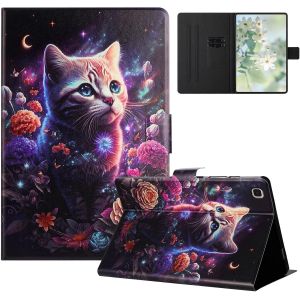 Coque Pour Samsung Galaxy Tab A7 10.4"" 2022/2020 Sm-T500 T505 T509 Etui Tablette Housse Pu Cuir Flip Support Protection Motif Peint &Eacute;tuis Pour Samsung Galaxy Tab A7 Coque,Fleurs Ch[Coq9123483] - Neuf