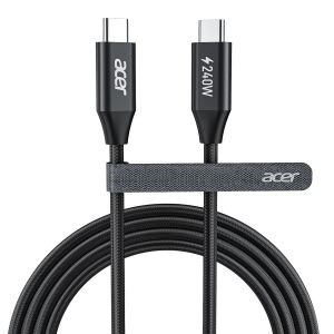 Câble USB C 240W 1M, Cable USB C vers USB C Charge rapid, Chargeur Type C Nylon Tressé Compatible avec iPhone 16 15 Samsung S23 Ultra iPad Air MacBook Pro Google Pixel 7 Switch etc - Neuf