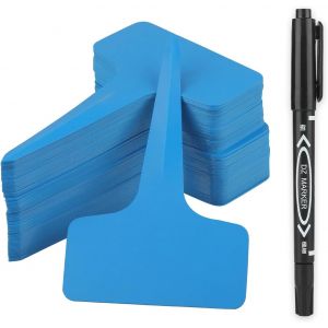 Lot De 100 Étiquettes En Plastique Pour Plantes Et Légumes Bleu 6 X 10 Cm - Neuf