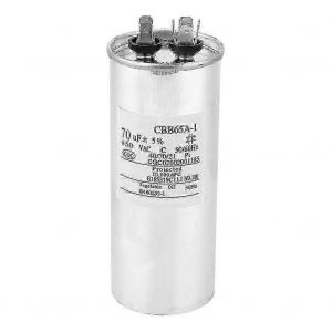 Cbb65 70uf 450v Condensateur de d&eacute;marrage de coque en aluminium pour compresseur de climatisation 125x50mm - Neuf