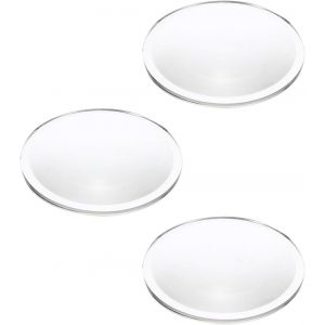 Kalanka-Diam&egrave;tre 68mm Lentille Convexe Plate, 3 Pcs Hauteur 10mm Lentille Optique Convexe En Acrylique Led Avec Bord Pour Lampe Torche Phare De Voiture V&eacute;lo Projecteur, Transparent - Neuf