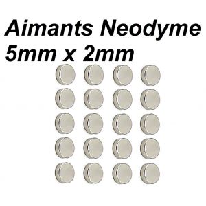 Lot 20 Aimant Néodyme Ultra Puissant 5 x 2mm Idéal pour Tous Vos Projets ! - Neuf