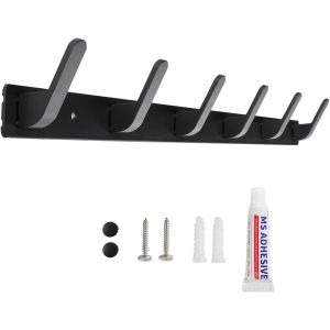 Porte Manteau Porte Manteau Mural Pat&egrave;re Murale Avec 6 Crochets pour Salle de Bain Chambre Entr&eacute;e Cuisine Deux M&eacute;thodes D'installation - Neuf