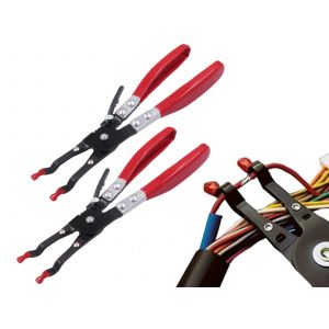 Lot de 2 pinces &agrave; souder &agrave; 2 fils, outil de serrage 245 mm, m&eacute;tal rouge - Neuf