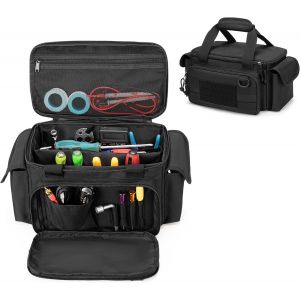 CHECARZHN--NO1-Petit Sac À Outils Pour Homme, Organ ur De Rangement D'Outils, Trousse De Transport Pour Outils, Sac À Tactique, Sac De Travail Pour Réparateur, Électricien, Charpentier, Noir - Neuf