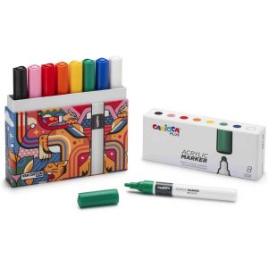 Letnerny-Marqueur Acrylique, Multicolore, 8 Unit&agrave; (Confezione Da 1) - Neuf