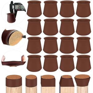 Protecteurs De Sol Pour Pieds De Chaise,Couvre-Pieds De Chaise En Silicone Ronds Et Carrés Pour Le Déménagement De Meubles Muets |Élastique - Neuf