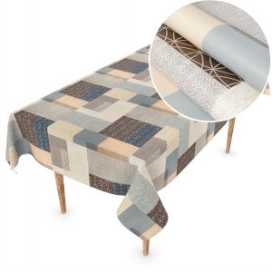 Ulteronixshop-Nappe En Toile Cir&eacute;e Lavable, Au M&egrave;tre, Rectangulaire, Ronde, Ovale - Mirka - 220 X 140 Cm - Neuf