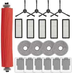 (20 Pièces) Pièces De Rechange Pour Aspirateurs Robots Roborock Qrevo S, Qrevo Pro, Qrevo Maxv, Qrevo Plus, 1 Brosse Rotative, 4 Brosses Latérales, 6 Sacs À Poussière, 5 Filtres He[SSE7114972] - Neuf