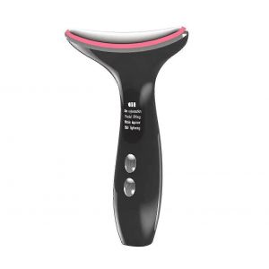 Appareil De Massage Facial Anti-Rides Portable Pour Raffermir Et Tonifier La Peau. Chaleur &Agrave; 45 &deg;C Et 4 Modes De Massage Pour Un Effet Liftant Et Raffermissant Du Cou. Noir. - Neuf