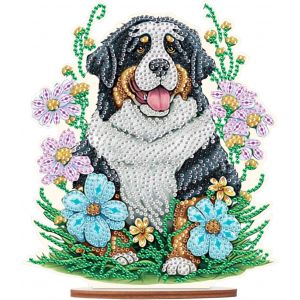 Oayew-Diamant Painting Ornements Chien Animaux 13x20cm Diamant Peinture Ornement Chien Diamant Peinture Kits Diamant Art 5d Diamond Painting D&eacute;coration De Table Chien Pour D&eacute;butants - Neuf