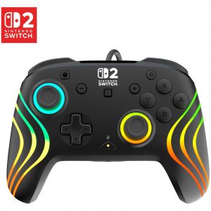 Turtle Beach Afterglow Wave Noir Manette de gaming RGB filaire Sous licence officielle pour Nintendo Switch 2 - Neuf