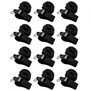 12pcs Sifflets De Sport Colorés Avec Lanière Fort Clair Son Décibel Élevé Taille Compacte Sifflets D'arbitre Portables - Neuf