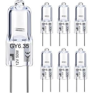 Ampoule Halogène Gy6.35 12v 50w,Dimmable Gy6.35/G6.35 Ampoules Halogenes 2700k Blanc Chaud Lampe,Intensité Variable 650lm Lampes Pour Lustre, Lampe De Bureau,Paysage Éclairage, Lot[Amp745789] - Neuf