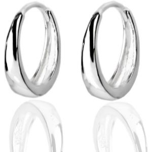 Kal-Petites Boucles D'oreilles Cr&eacute;oles Tendance Pour Femmes Et Filles En Argent Sterling 925 Cartilage Huggie Mini Cr&eacute;oles Hypoallerg&eacute;niques 7 Mm 10 Mm 13 Mm 15 Mm - Neuf