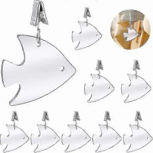 Poids de nappe lourde Nappe en acier inoxydable Poids Nappe Clip Nappe Pince Nappe d'extérieur Pendentif poisson pour jardin Pique-Mariage - Neuf