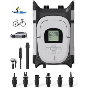 Acdsgd-Gicle Portable Paddle Board Pump-Electric 22psi Sup Inflator Pump Dc12v,Dual Stage Air & Auto-Off,Suitable For Inflatable Paddle Board,Kayak,Portable Boat(882-L) - Neuf