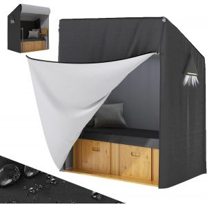 Ulteronixshop-Housse de protection pour fauteuil-cabine de plage - Largeur : 135 cm - 420D - Imperm&eacute;able - R&eacute;sistante aux UV - 135 x 105 x 175/140 cm - Neuf