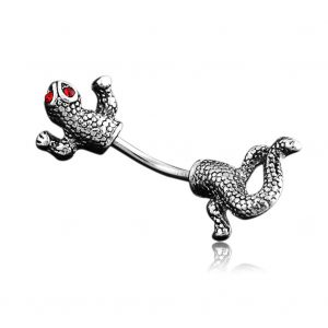 Piercing De Nombril En Forme D'animal Lezard Retro, Accessoire De Piercing Pour Le Nombril, Gecko Vif - Neuf