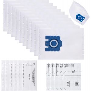 10 Pcs Sac Aspirateur Pour Miele Gn 3D Efficiency Aspirateurs Classic C1 Complete C2 C3,S8,S5,S2,S400I,S2000,S5000-S8000 Series Sacs À Poussière Avec 5 Filtres De Sortie Et 5 Filtres Pour Moteur - Neuf