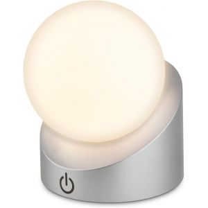Kal-- Mini Lampe De Table Led Sans Fil Ip54 Avec Touche, Variateur Par Paliers, Batterie Et Source Interchangeables, Lampe De Chevet, Boule, Lampe Led, Lampe De Table À Batterie, 10x8x9 Cm - Neuf