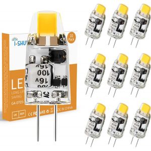 Lot De 5 Ampoules Led G4 Blanc Naturel 4000k Ac/Dc 12v 3w 200lm Remplacement G4 20w Halogène Pas De Variateur Pas De Scintillement Ampoule À Culot À Broches Led - Neuf